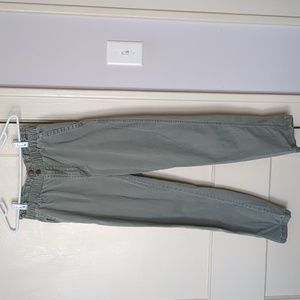 Green Paper Bag Waist Pants, Target, Size 6